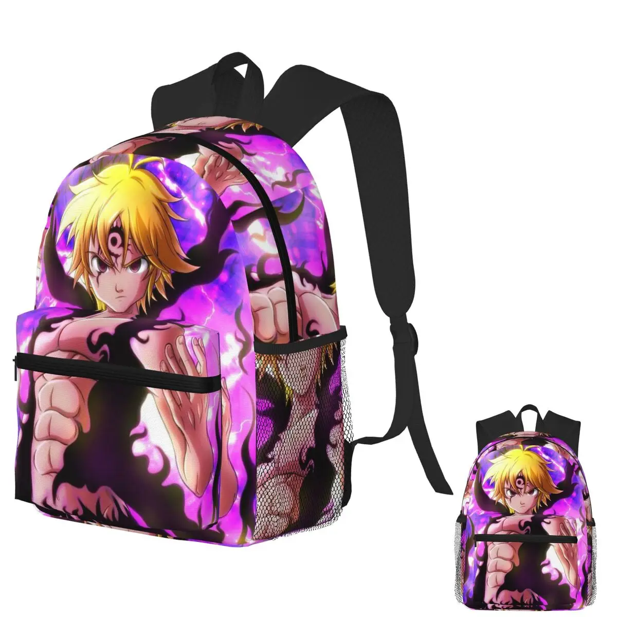 

Seven Deadly Sins Student Backpack School Bag Hiking Travel Daypack for Boys Girls Fashion Bookbag Shoulder Bags