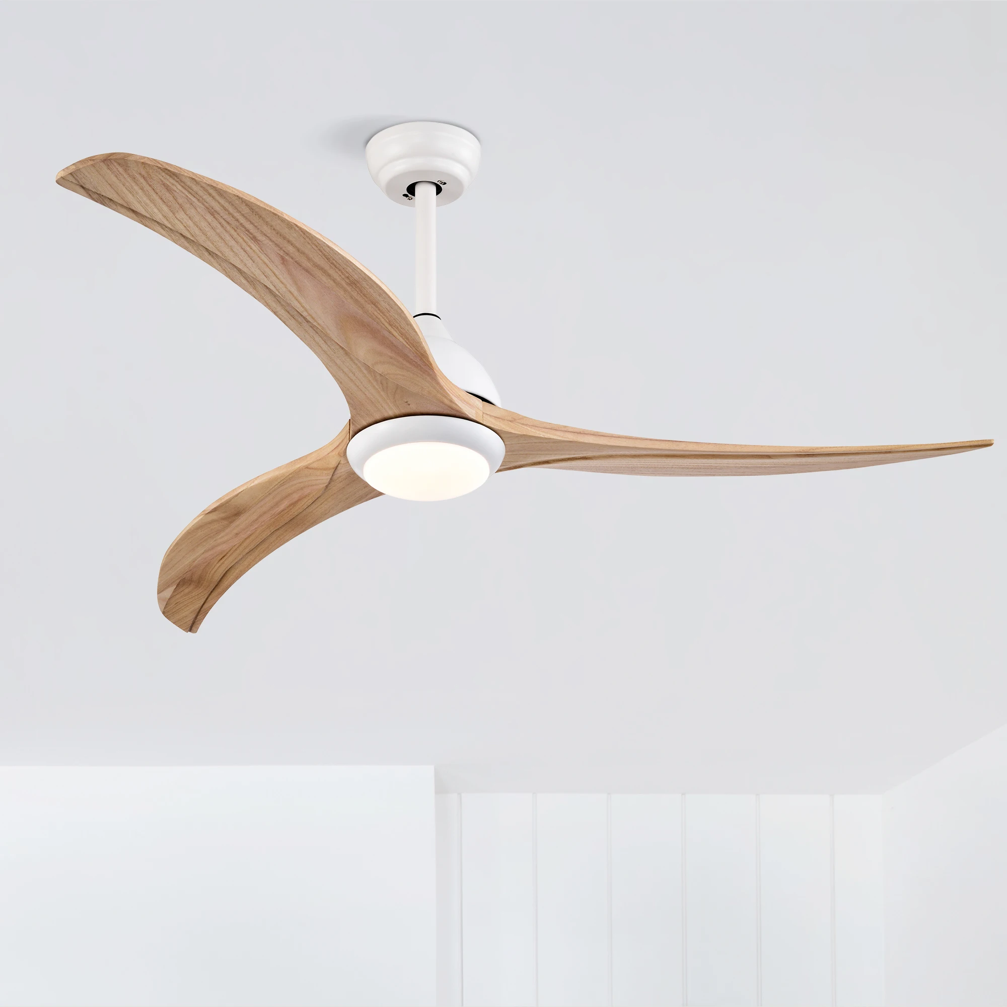 

52" Ceiling Fan, Indoor Outdoor Ceiling Fan With Light with Remote Control, Noiseless Reversible Motor, 6 Speed ,3 Color , for P