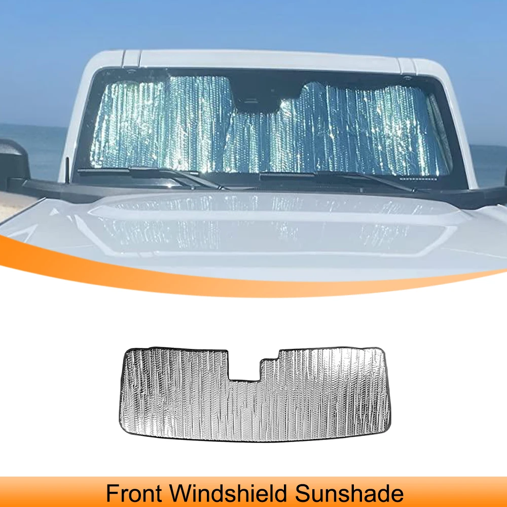 

for Ford Bronco 2021 2022-2025 Front Windshield Sunshade Board Sun Visor Pad Anti UV Heat Shield Mat Car Interior Accessories
