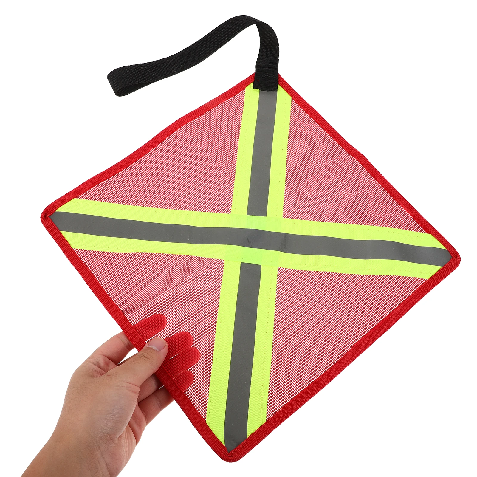 

Kayak Flag for Boat Yacht Oxford Cloth PVC Safety Warning Flag Reflective Strips Durable Lightweight Easy Install Night