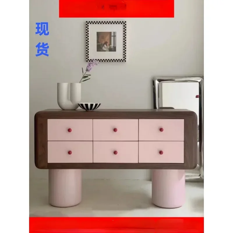 Nordic paint Xuanguantai, personalized art, simple dining side cabinet, six chest cabinets, storage and decorative cabinets