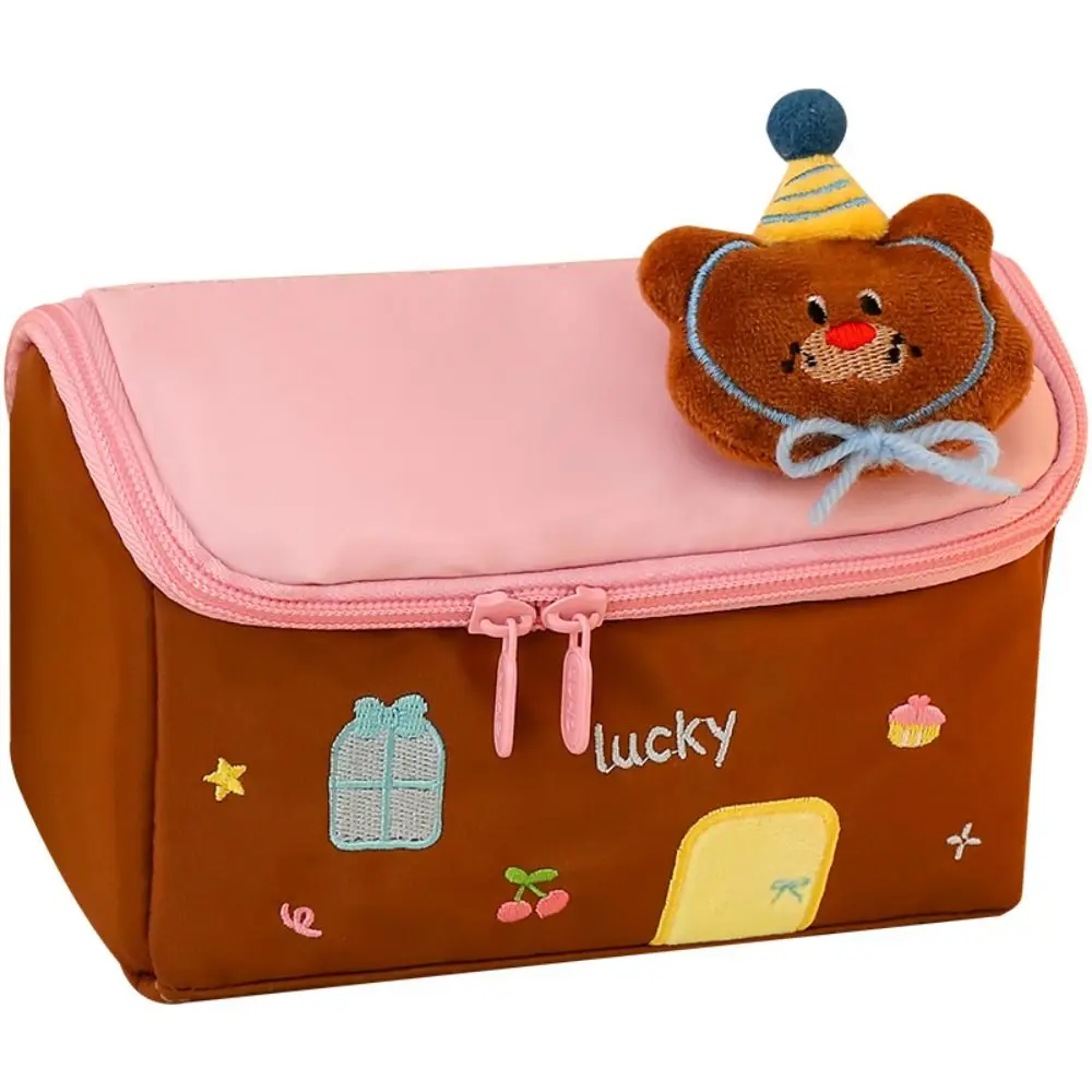 

House Shape Cartoon Pencil Case Multi-functional Large Capacity Stationery Holder Bag Kawaii Creative Makeup Bag Student