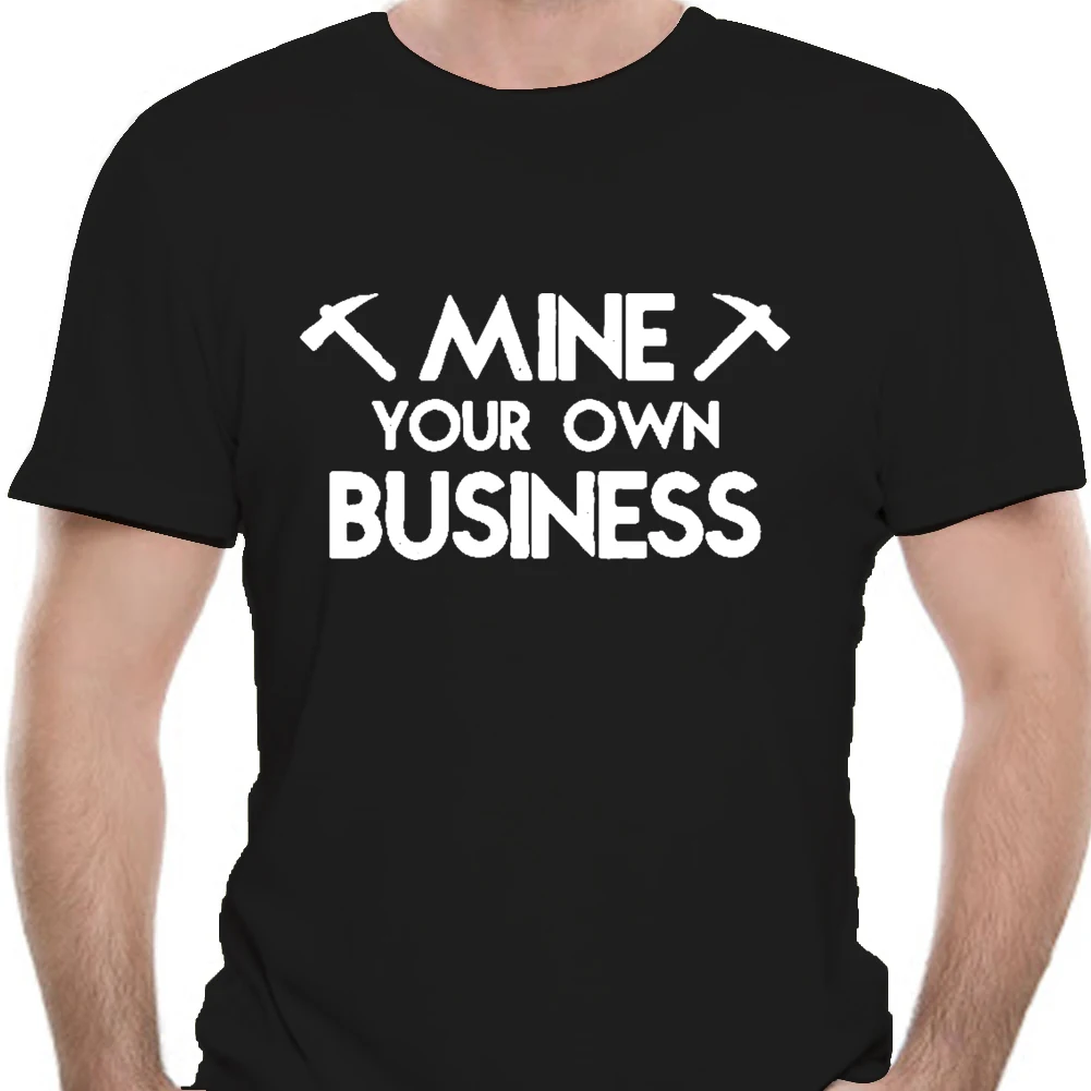 T-Shirts décontractés drôle Crypto Mining s Mine votre propre entreprise Ethereum Mining Bitcoin T-Shirts drôles homme col rond manches courtes