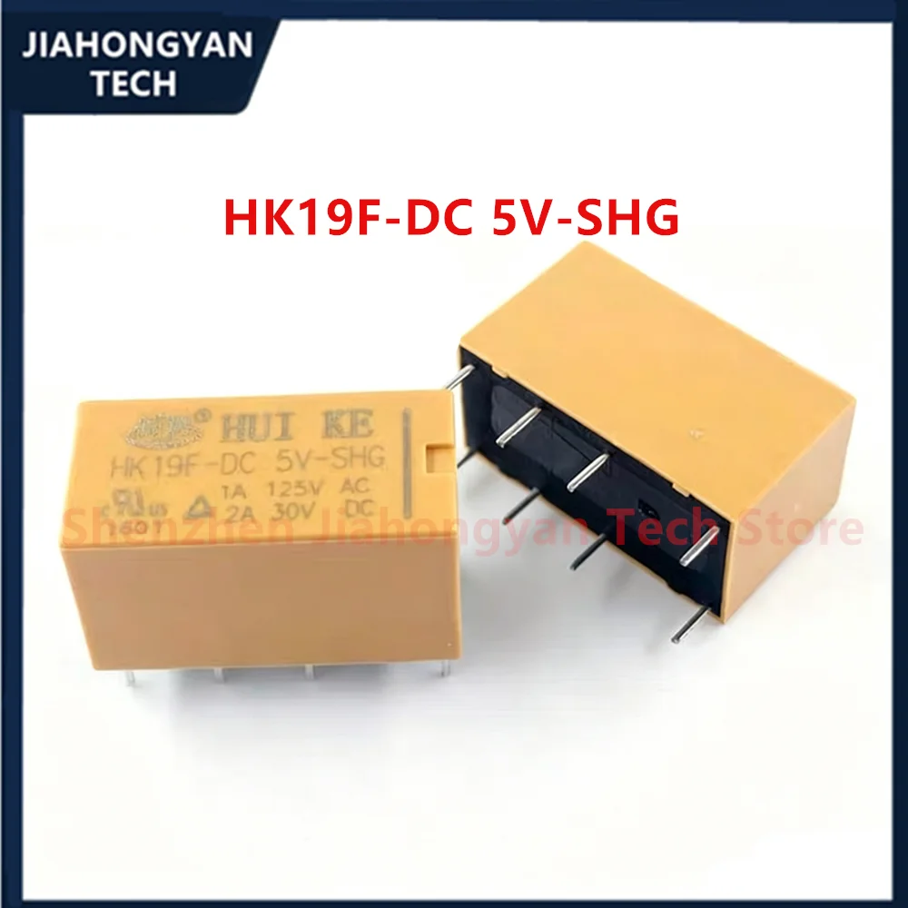 1-5PCS 10PCS Original For HUI KE relay HK19F-DC5V 3V 9V 12V 24V - SHG 8-pin 2A dual conversion