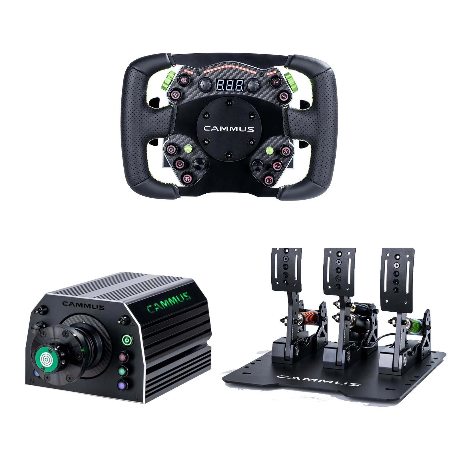 Professional Amusement Game Machine Kit Racing Simulator PC Gaming Steering Wheel and Pedals