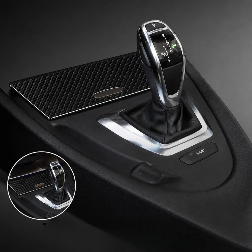 Carbon Fiber Cigarette Lighter Switch Panel Cover Trim for BMW 6 Series E63 E64 2004-2009 Interior Accessories