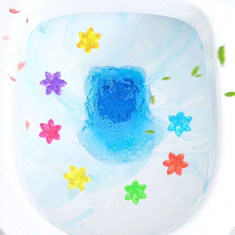 5pc Bathroom Toilet Cleaning Gel Flower Aromatic Deodorant Disinfection Long-Lasting Scent Dirt Removal Efficient Toilet Cleaner