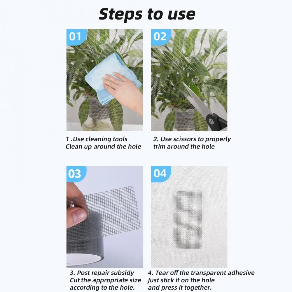 

Screen Repair Tape Window Screen Patch 200x5cm Window Screen Repair Tape Waterproof Heavy Duty Adhesive Patch for Tears Holes