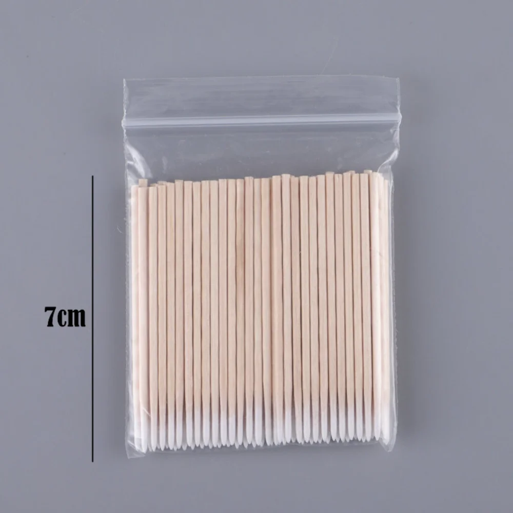 1000 pz Micro Legno Tampone di Cotone Strumenti di Estensione Delle Ciglia Tatoo Microblading Pulizia Bastoni di Legno Cosmetico Spazzola di Cotone Germogli Punta