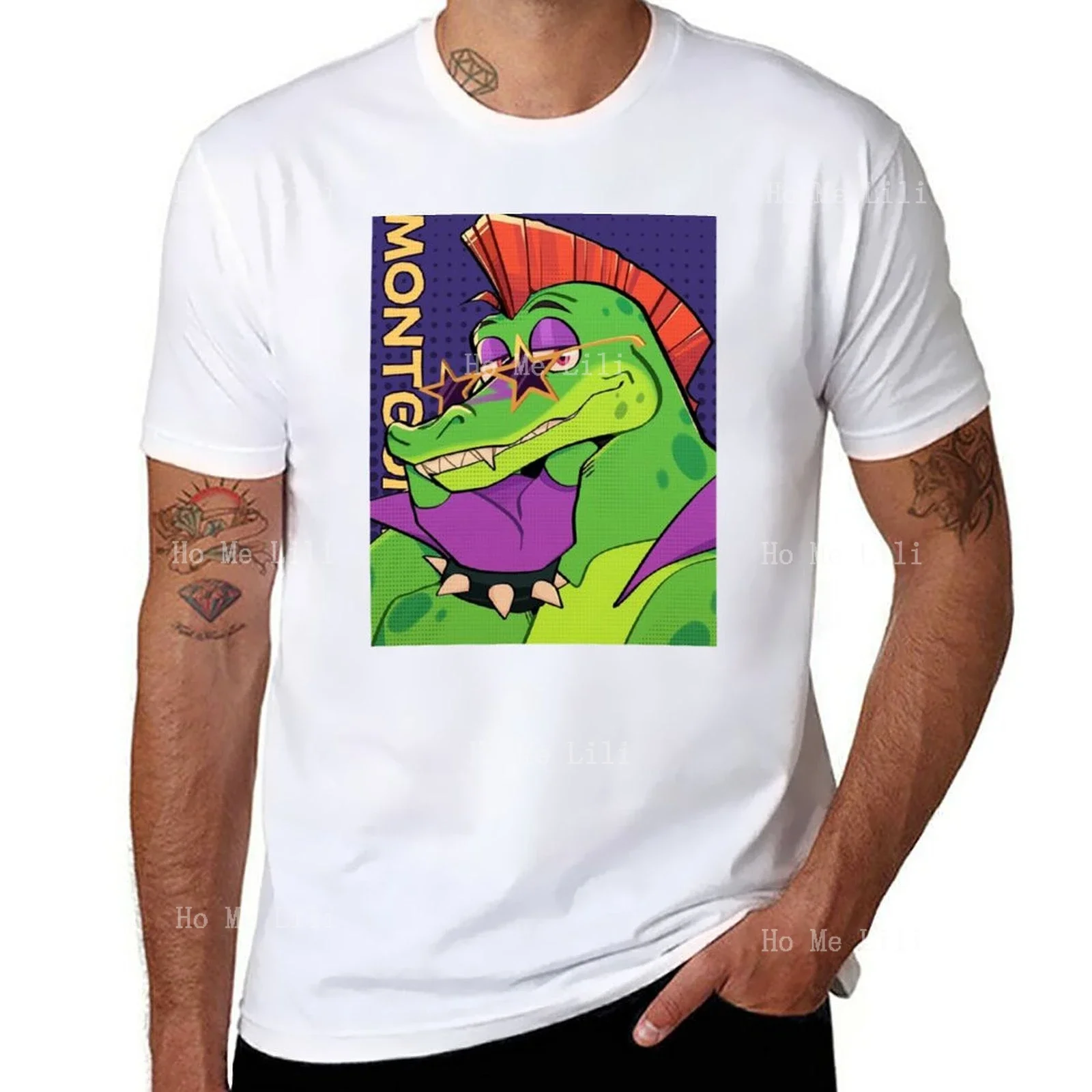 Gator Montgomery Fnaf Monty Cartoon Crocodile Graphics Pure Cotton Summer T-Shirt