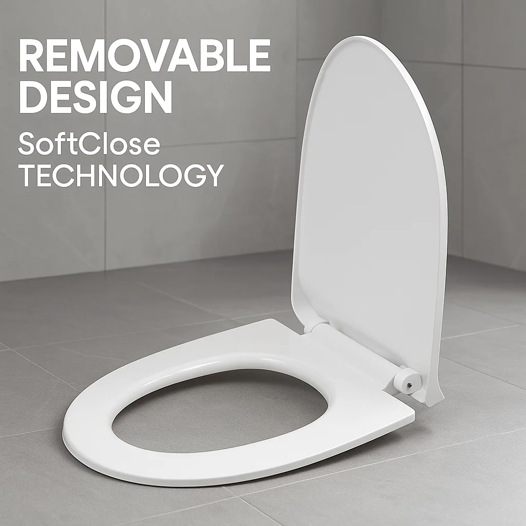 

Universal Slow Close Toilet Lid Sturdy Anti-slip Bathroom Toilet Seat