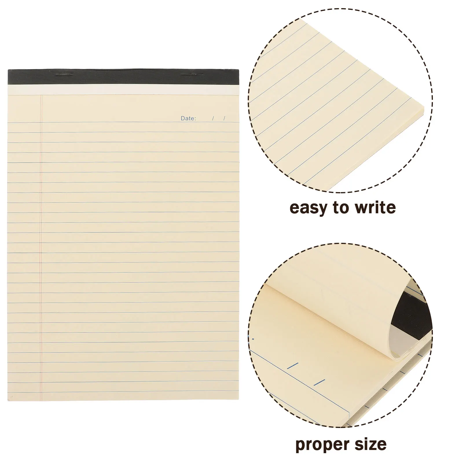 

4 Pcs Hand-torn Thread Notebook Memo Office Journal Pads Ruled Notepads College