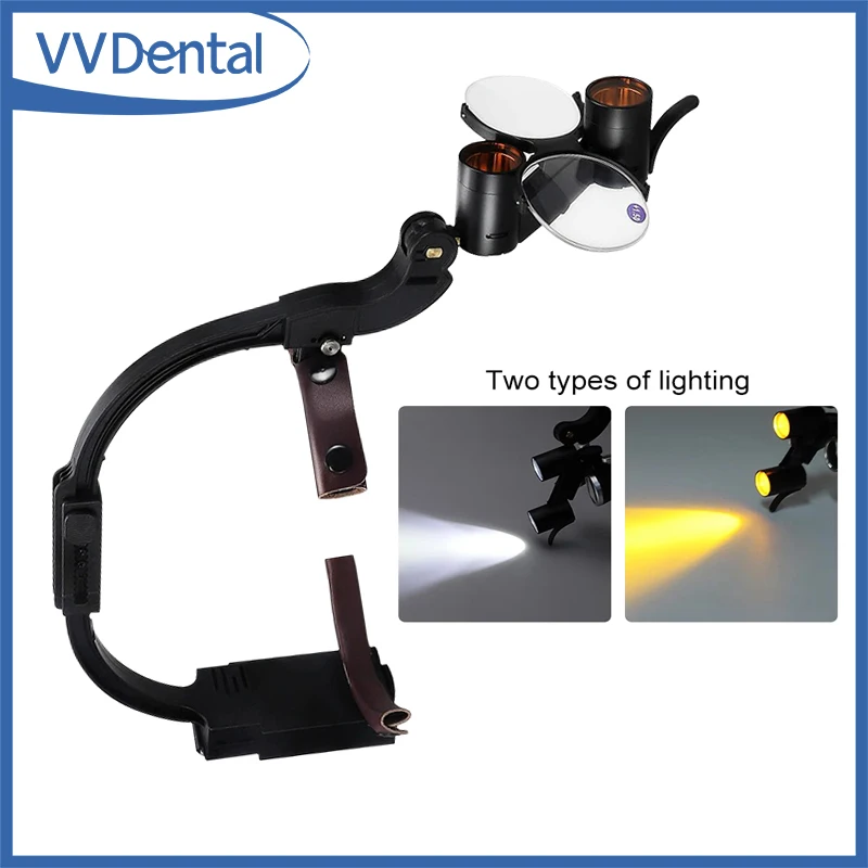 

Dental Loupes Magnifier Wireless LED Dental Headlight Lamp Rechargeable Headlamp Surgical Magnifying Glasses 2.5X/3.5X