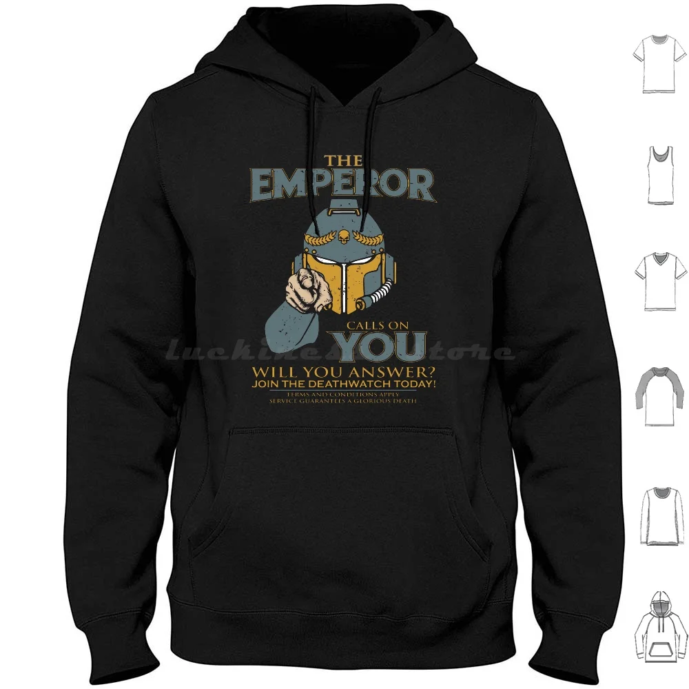 The Emperor Calls On You-Talasa Prime Hoodies Long Sleeve 40000 40 000 Chaos Imperial Guard Limited Edition Talasa