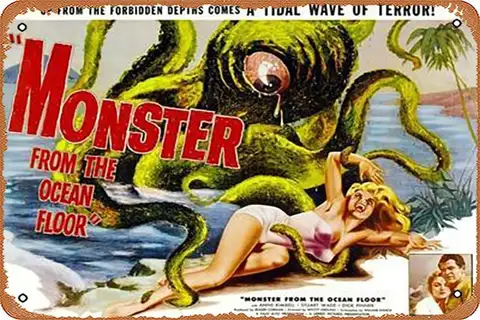 Metal Tin Sign  - From the Ocean Floor, Anne Kimbell, Stuart Wade, 1954 - Poster Metal Plaque Cafe, Bar, Home Wall Decor