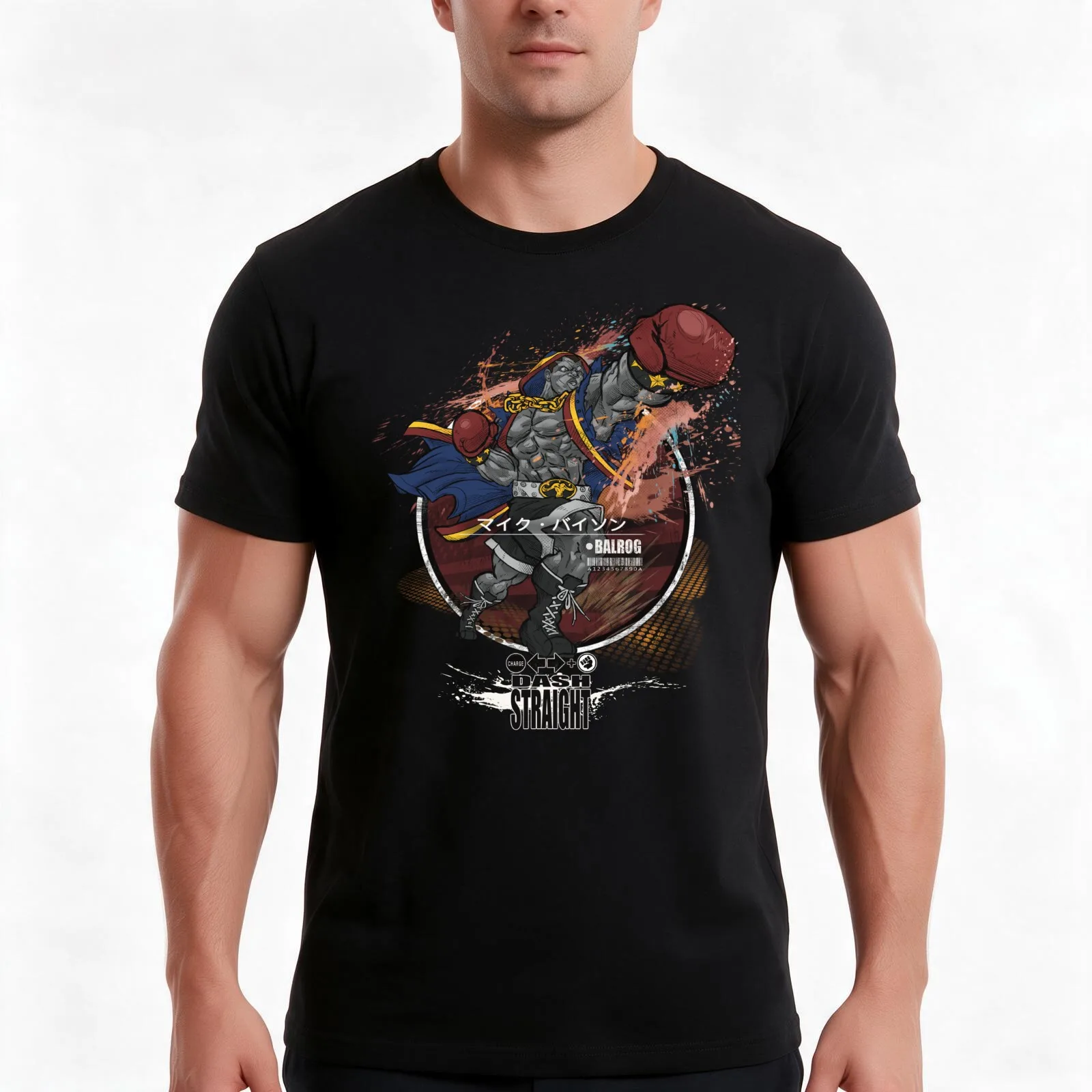 BALROG: DASH STRAIGHT T-Shirt Summer Casual Cotton Tee Oversized Streetwear Tops Vintage Graphic Print Unisex Men Women