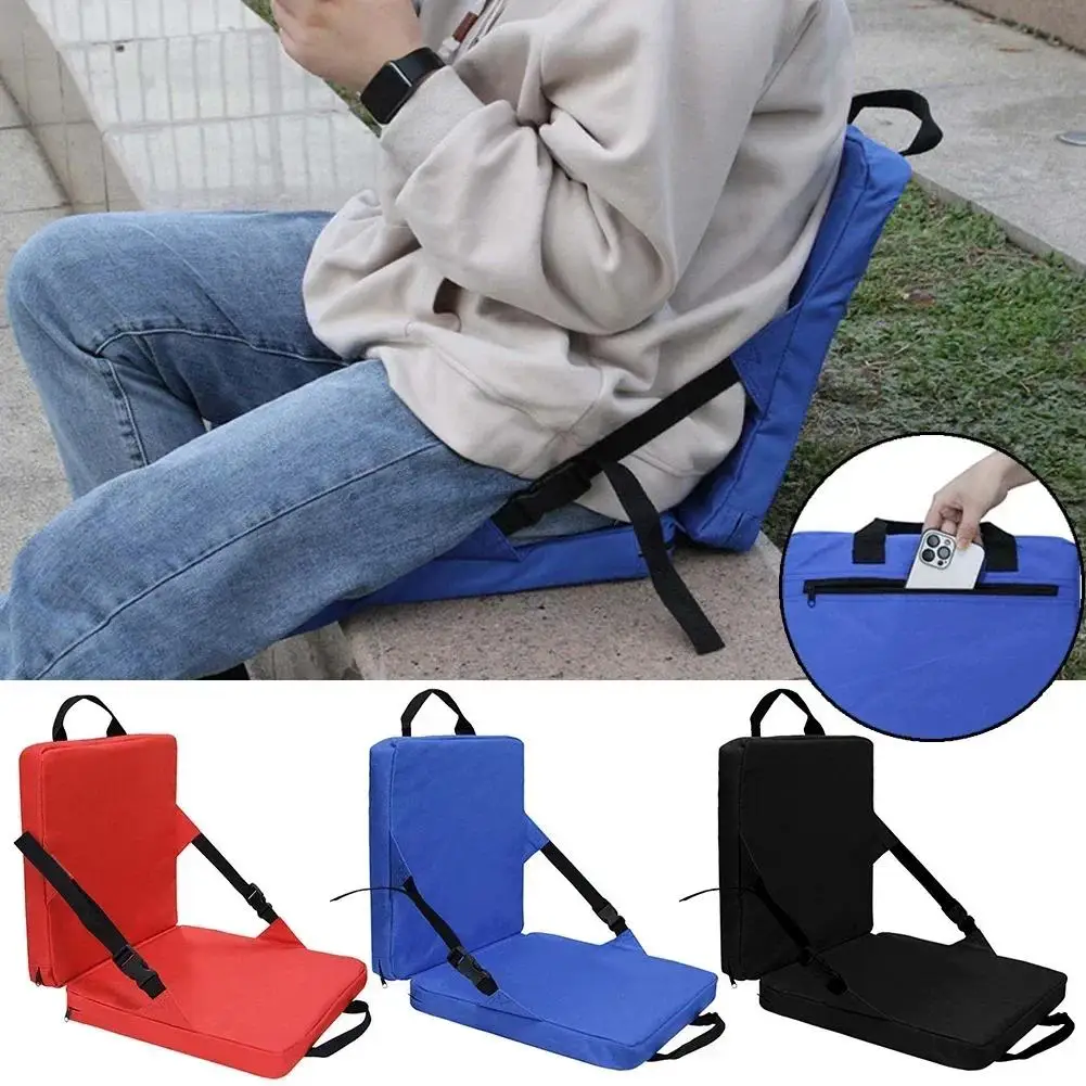 

Leisure Chair Foldable Single Lazy Chair Reclining Stadium Seat Lightweight Comfortable Wear-resistant Outdoor Camping Fishing