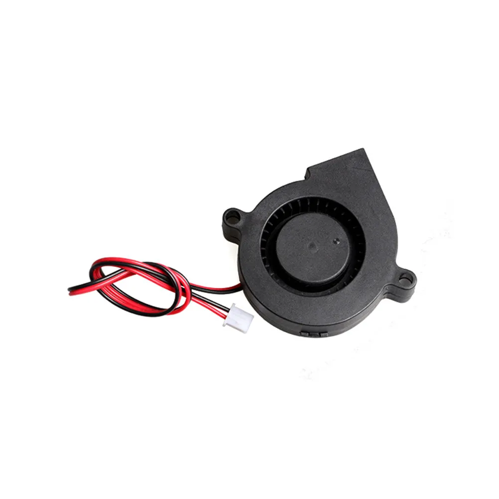 Black Dc 12V 3D Printer Blowing Fan Pbt Material Oil Bearing 2200Rpm 5.426cm Pitch 1.8W 2.8m S Wind Speed 30000H Life Cooling