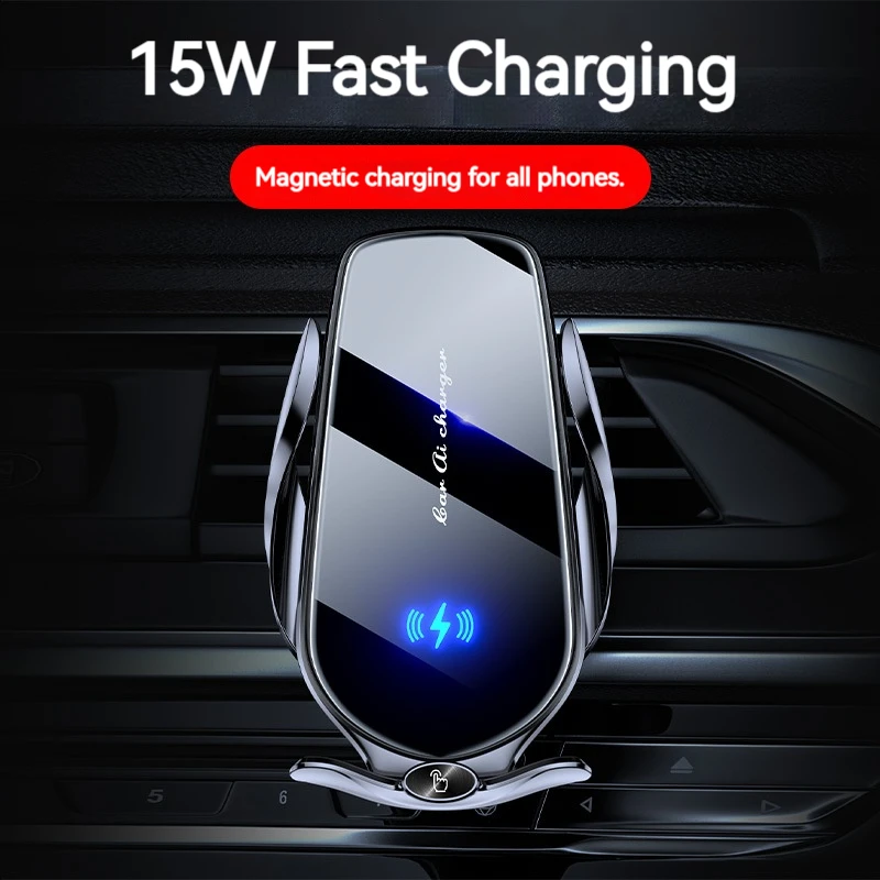 15W Car Phone Wireless Charger Holder Auto Sensing Stand 66W Magnet Plug Mount for Samsung S26 Iphone 17 16 15 14 13 12 Pro Max - Image 5