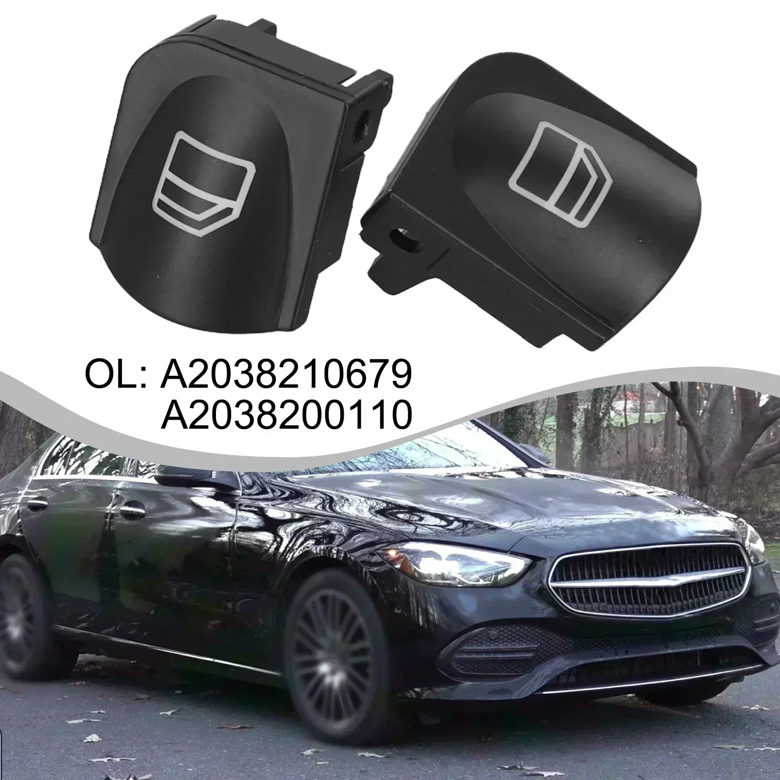 Asegúrese de adaptarse y la función adecuada con el botón de la tapa del interruptor del regulador de ventana para Mercedes Clase C W203 para W209