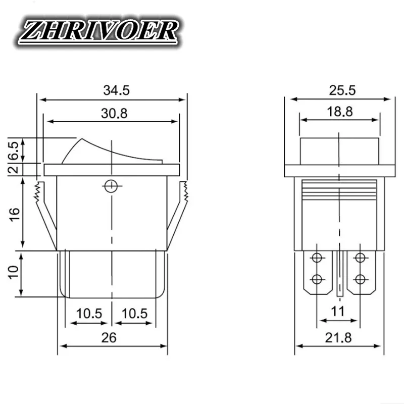 KCD4 ON-OFF 30A/250 فولت 16A/250 فولت الثقيلة 4 دبوس T85 الروك التبديل مع ضوء 12 فولت 24 فولت 110 فولت 220 فولت 380 فولت