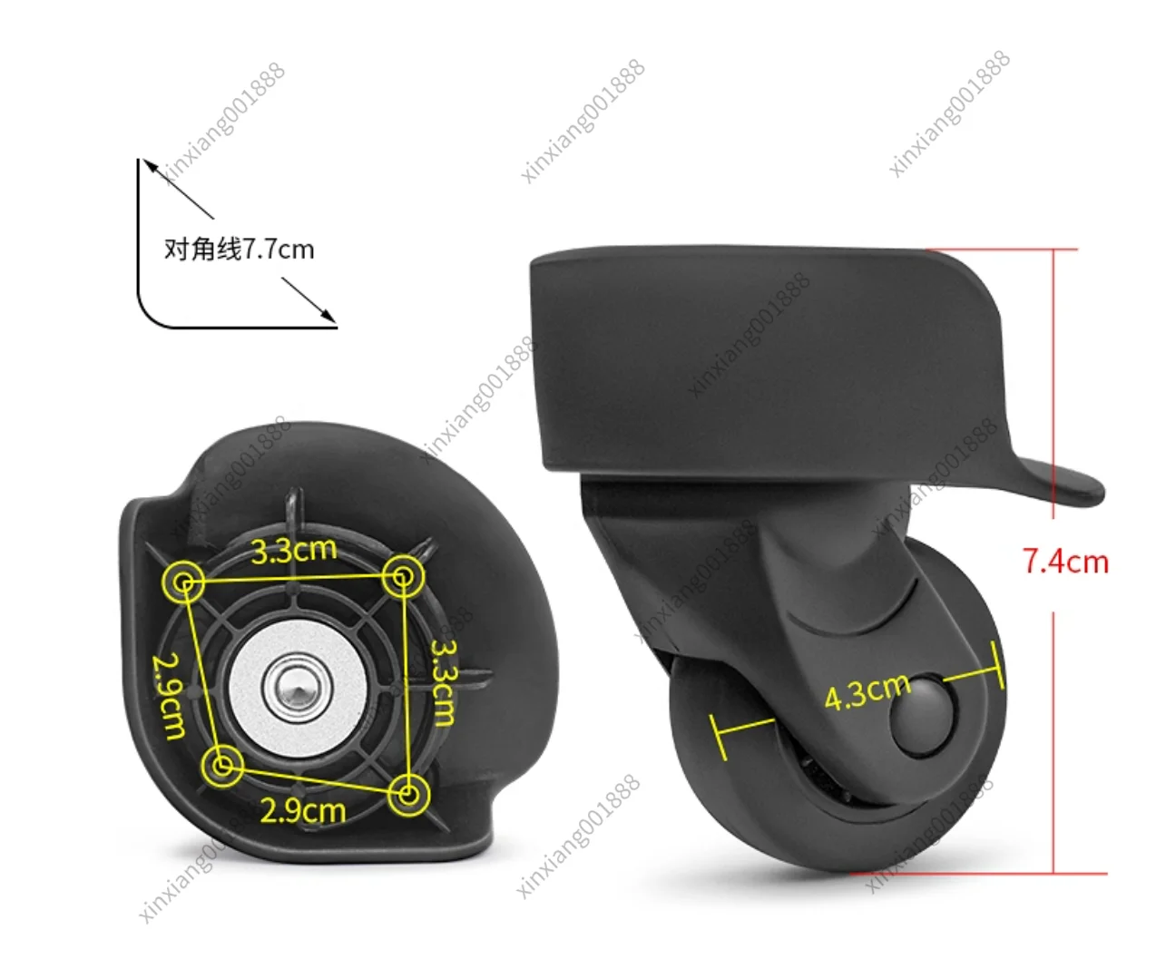 Para el American Travel 31T Reemplazo de ruedas giratorias, accesorios de ruedas giratorias A-65 para maletas y maletas