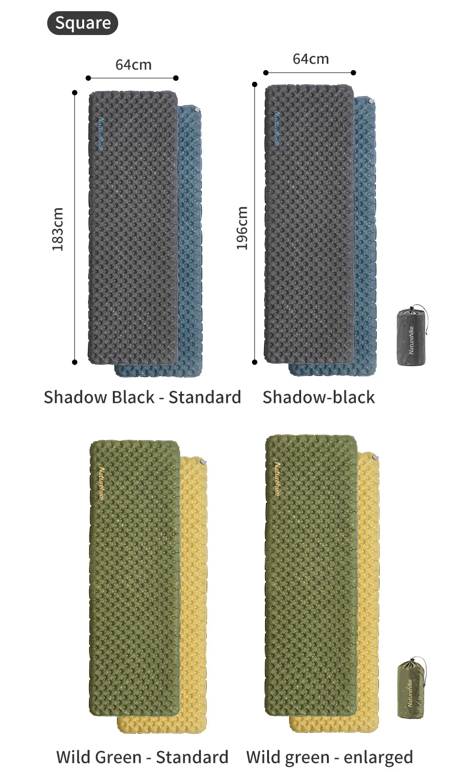 Naturehike 2024 Neue Camping-Luftmatratze 3,5 High R-Wert 4-Jahreszeiten-Ultraleichte Isomatte Tragbare, schnell aufblasbare Outdoor-Matte – Detail 14