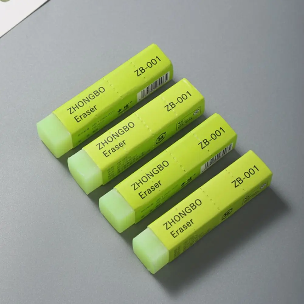 

4pcs Writing Drawing Jelly Pencil Erasers Less Rubber Debris Good Flexibility Pencil Wiping Eraser Handwriting Green