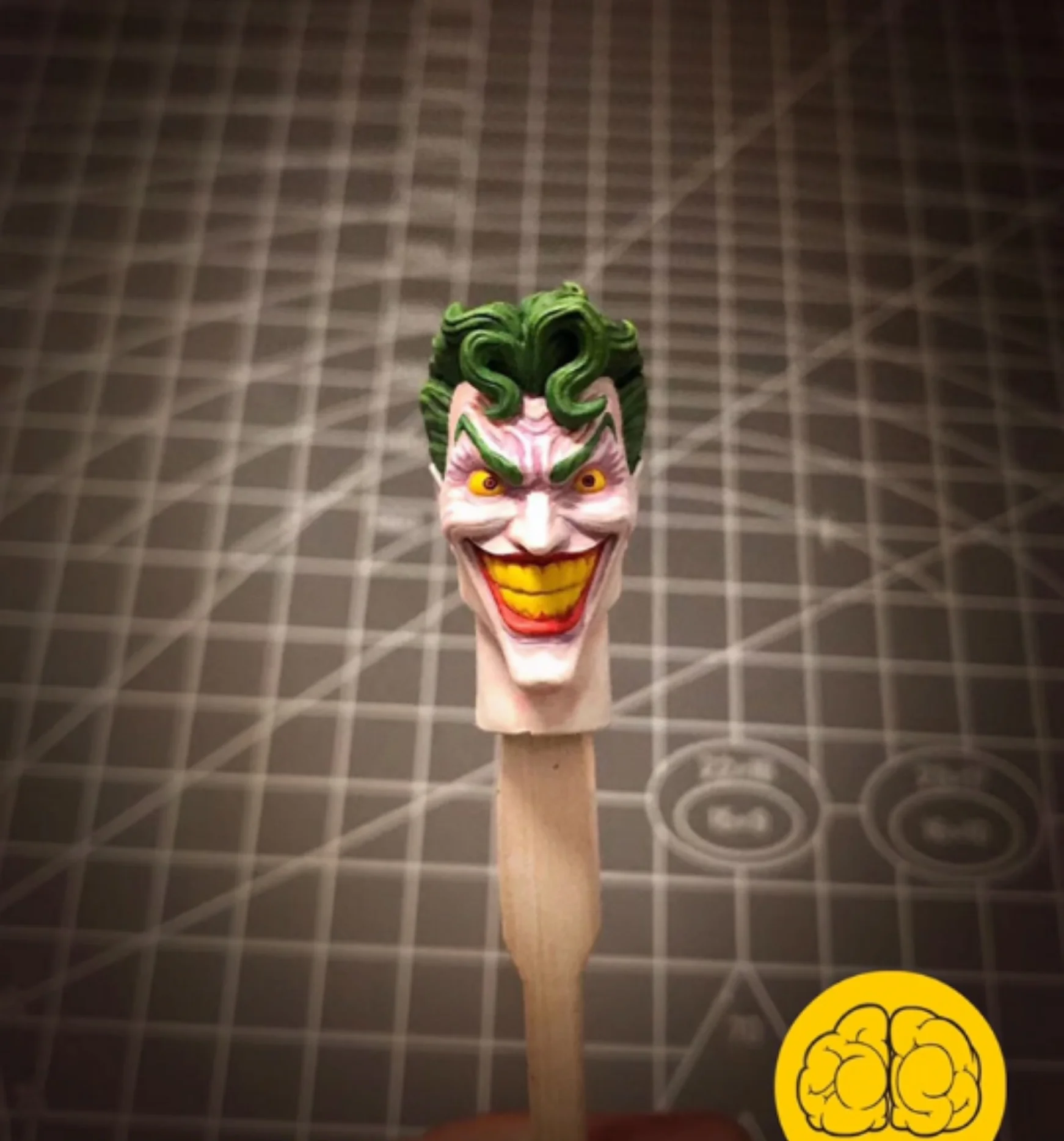 

1/12 Scale Painted Killing Clown Man Head Carving Sculpt Model Toys