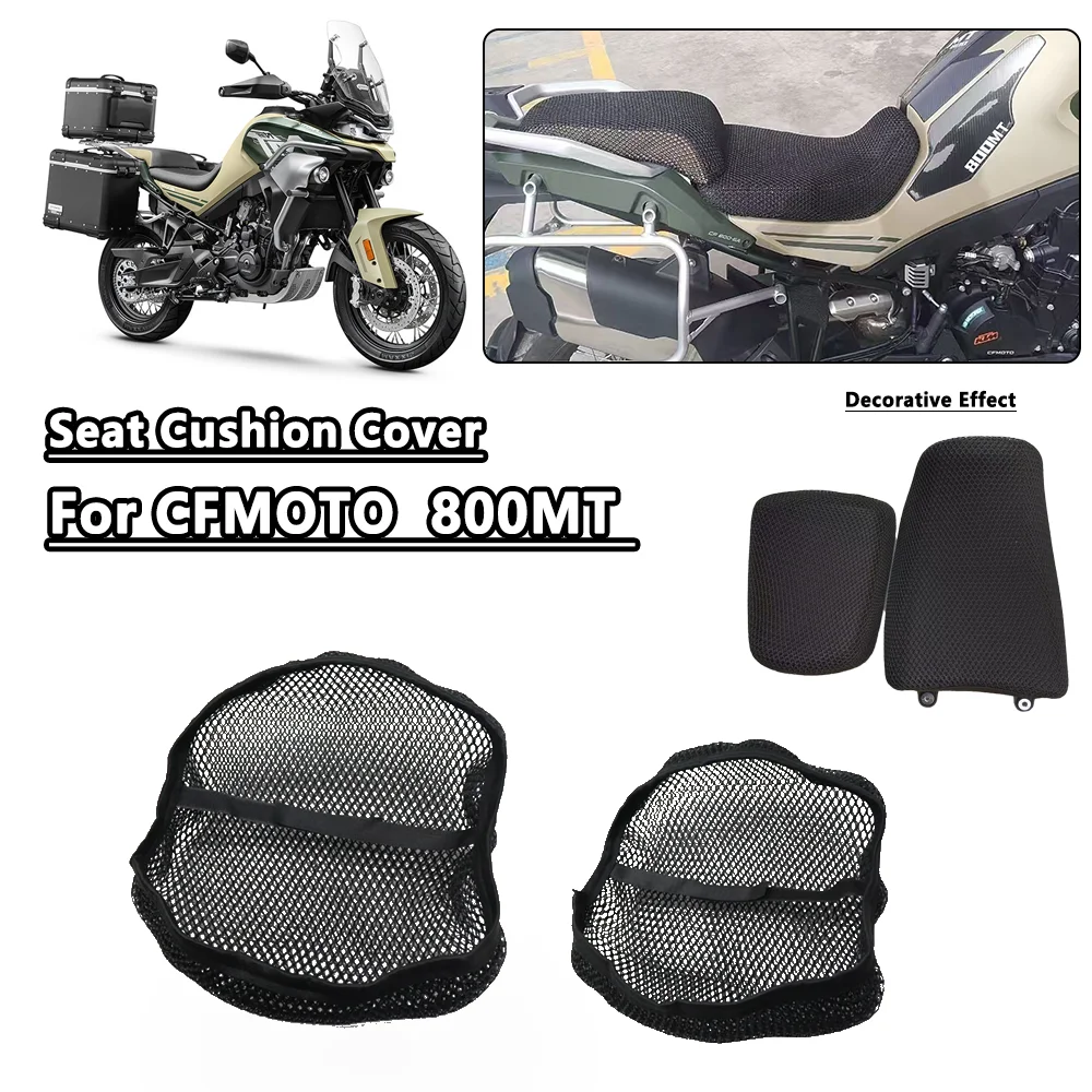 For CFMOTO 800MT 800 MT Mesh Motorcycle Seat Cover 3D Elastic Motorbike Breathable Heat Resistant Anti-Slip Protector Cover