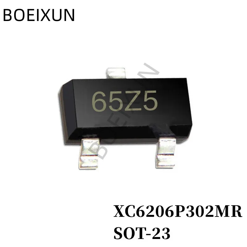 50/100Pcs XC6206P302MR XC6206-3.0 Silkscreen 65Z5 SOT-23 3V LDO 3-terminal Regulator IC SMD Low Dropout Regulator