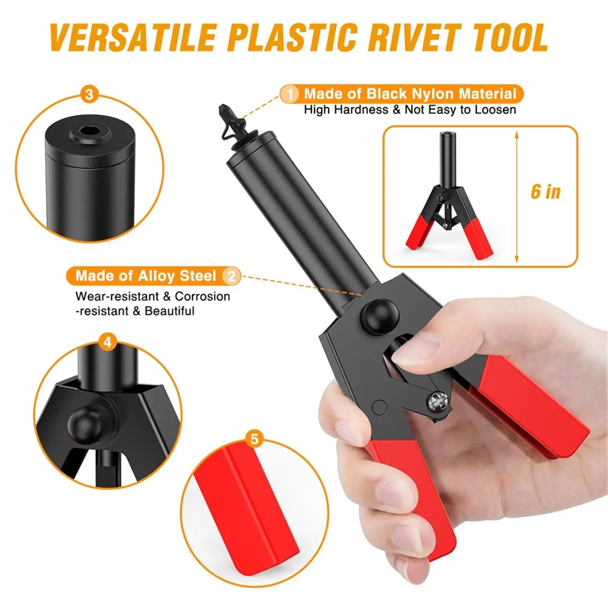 122Pcs Plastic Rivet Set with Fastener Remover Rivet Assortment - for Installing and Removing Car Door Upholstery