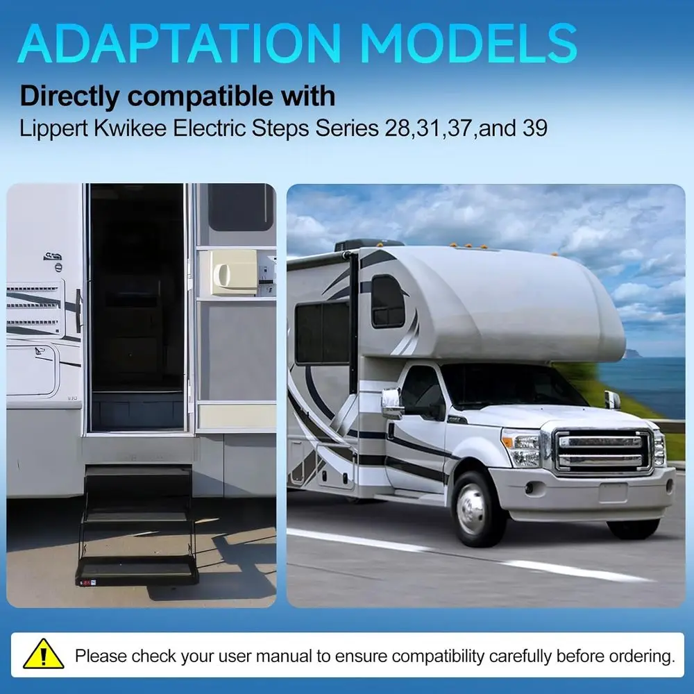 Kit de conversión de motor paso a paso RV para conexión B compatible con pasos de entrada Lippert Kwikee Series 28, 31, 37, 39, Motorhome Power Sta