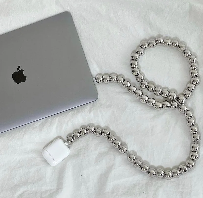 Korean ins style niche design cyberpunk future technology mobile phone data cable 1m iPhone charging cable image 2
