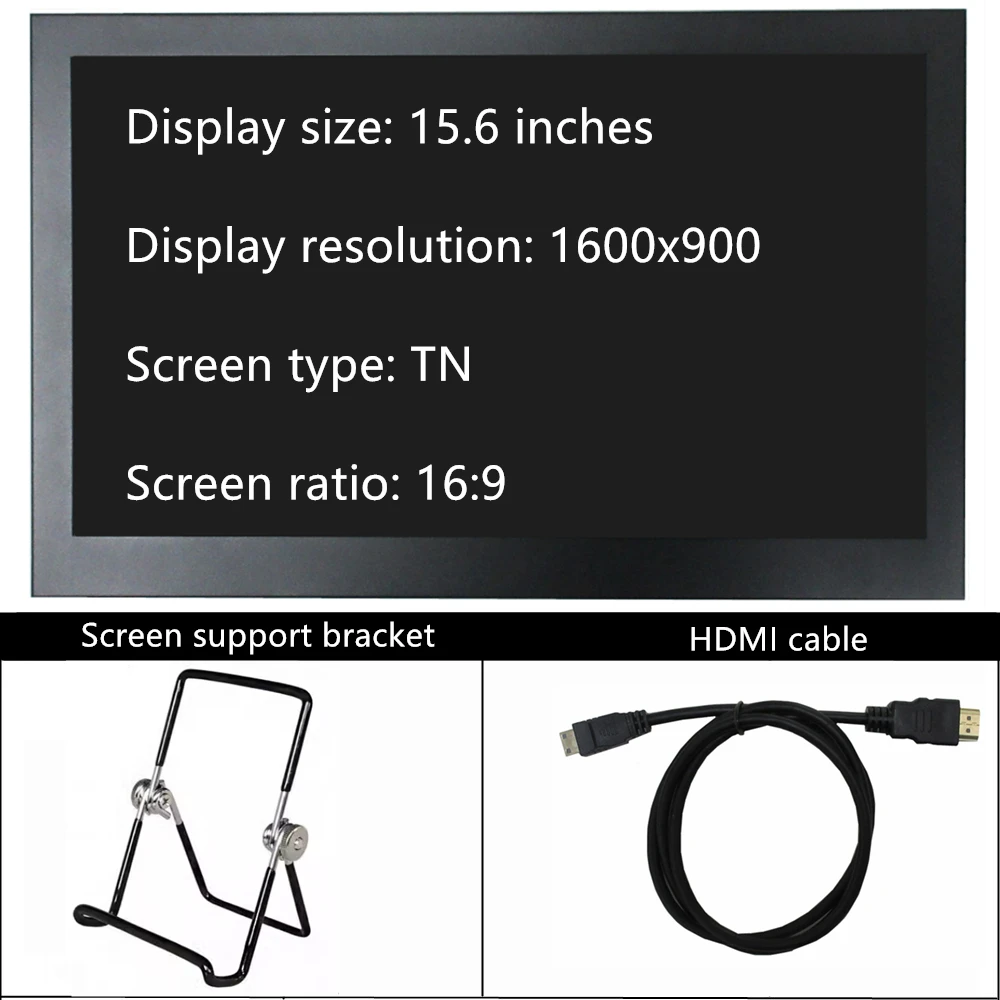 Zestaw ekranu LCD 14/15,6 cala 16:9, do Raspberry Pi Banana/Orange, ekran pomocniczy wspomagany komputerowo, wielofunkcyjny monitor