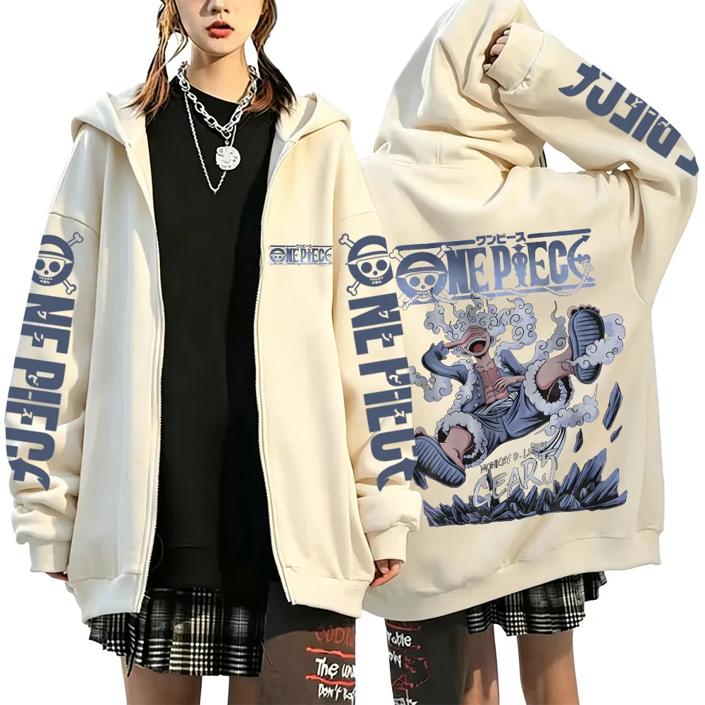 One Piece Luffy Wanted Notice 2026 Neue Japanische Anime-Mode Y2K Herren Trendige Freizeitkleidung Herren-Paar-Stil Jacke