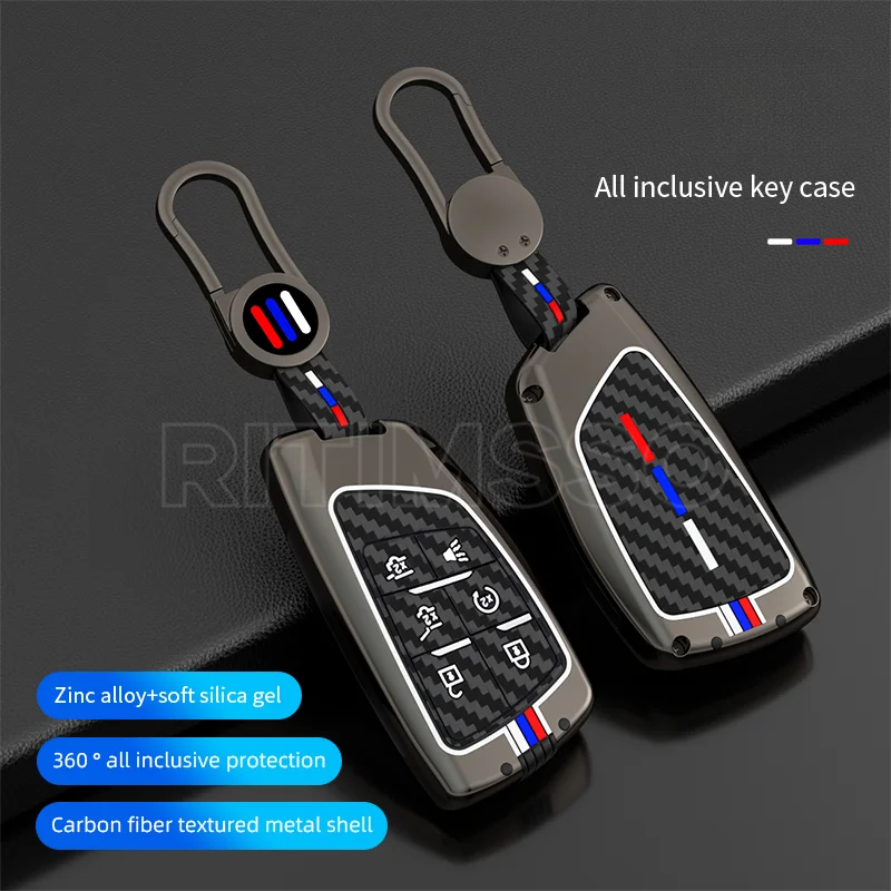 Alloy Car Key Cover Case For GMC Yukon For Chevrolet Tahoe Suburban For Buick ENVISION S Plus Avenir 2020 2021 2022 2023