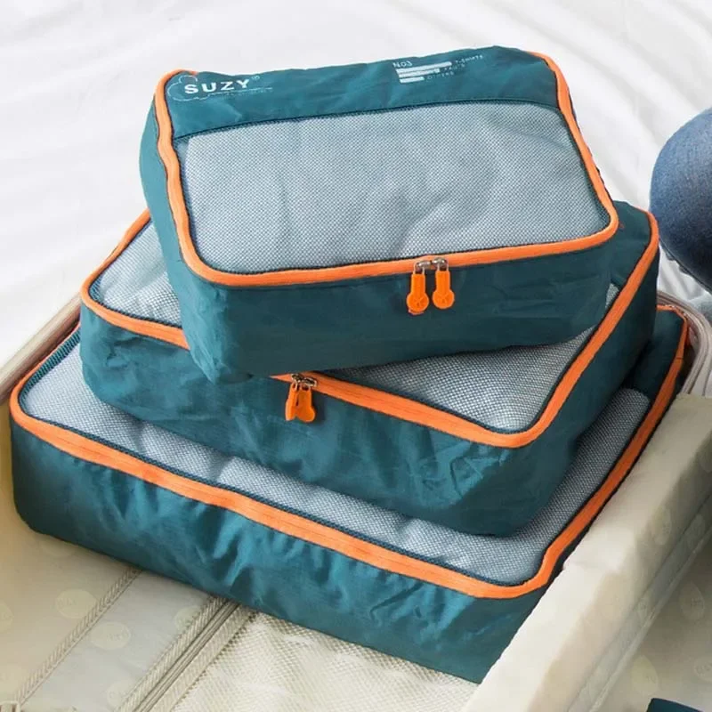 7Pcs Set Travel Organizer Storage Bags Suitcase Packing Set Storage Cases Portable Luggage Organizer Clothes Shoe Tidy Pouch