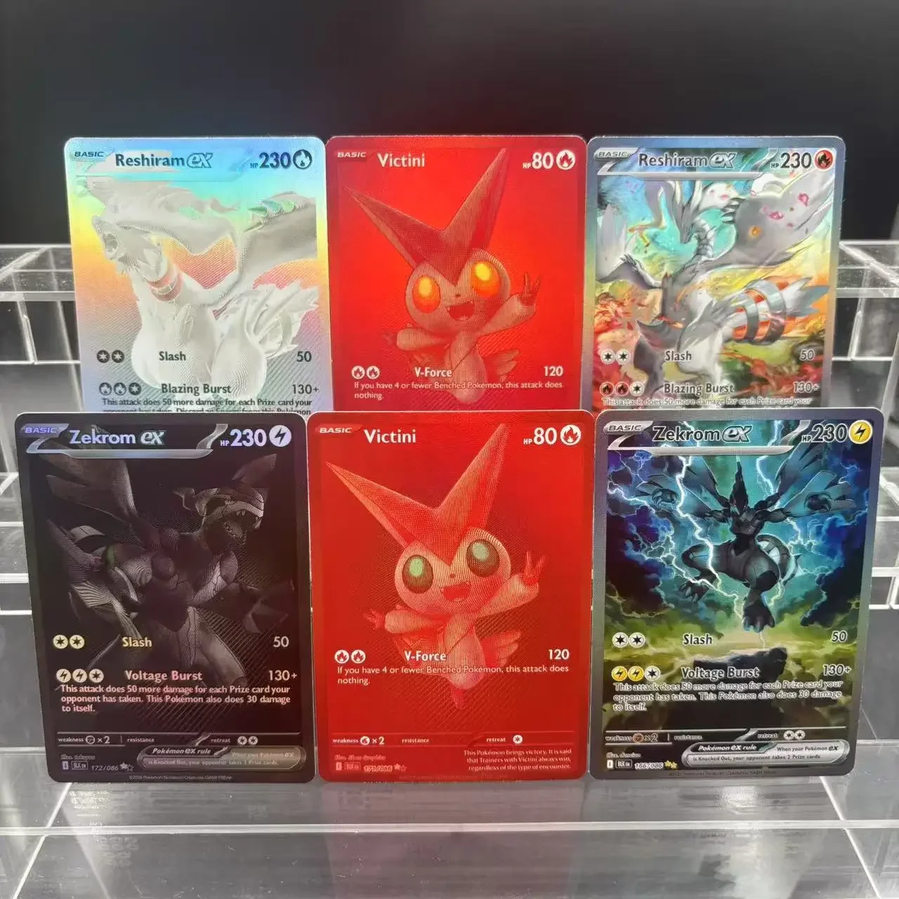 Diy ptcg coleção cartões zekromeshiram ex victini seismitoad auto feito único cartão clássico jogo anime cartão presente brinquedo