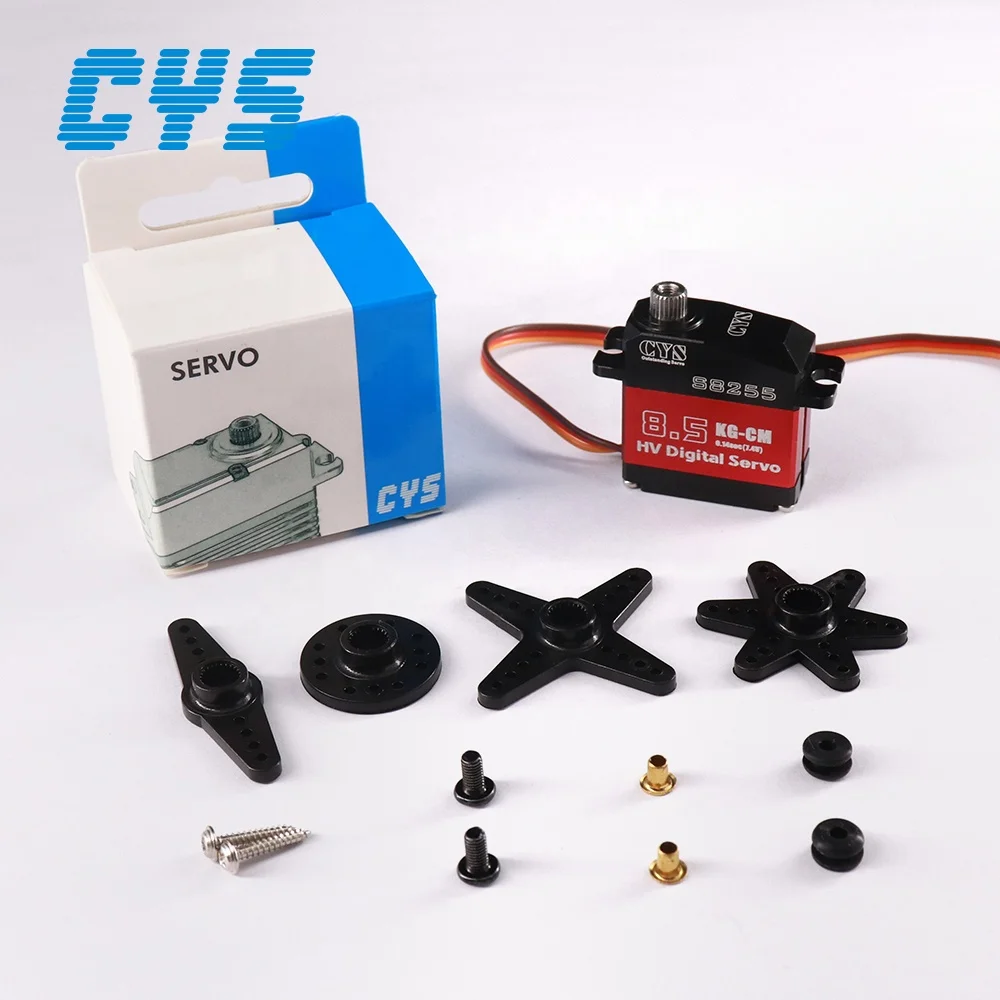 CYS S8255 8.5kgトルク 0.145秒スピード コアレスデジタルサーボ チタンギア付き RC飛行機翼用