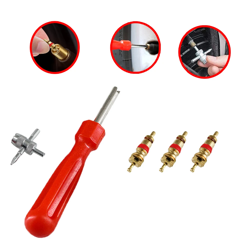 Tournevis à noyau de Valve de pneu, outil de démontage, Installation de pièces de voiture, outil de réparation de pneus, clé de réparation automobile, 2 à 51 pièces