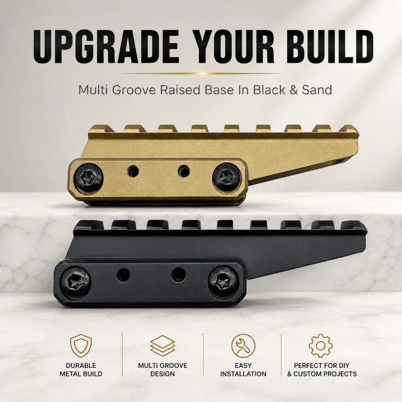 Support de rail incliné élévée à deux couleurs au choix, usinage CNC de haute précision, structure de montage stable, kit de mise à niveau pour modèles réduits