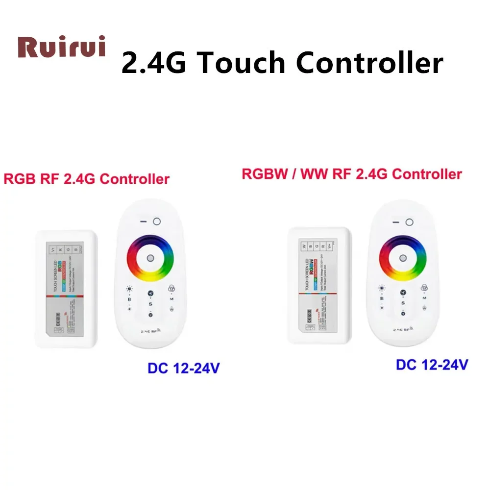 

2.4G RF RGBW RGB LED Controler Touch Screen DC12-24V 18A Remote Controller Channel For RGB / RGBW 5050 3528 5630 LED Strip