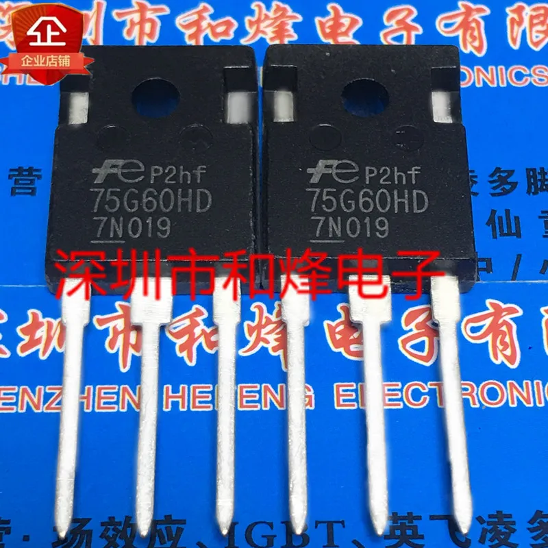 

Free shipping 75G60HD FGW75N60HD TO-247 600V 75A 20PCS