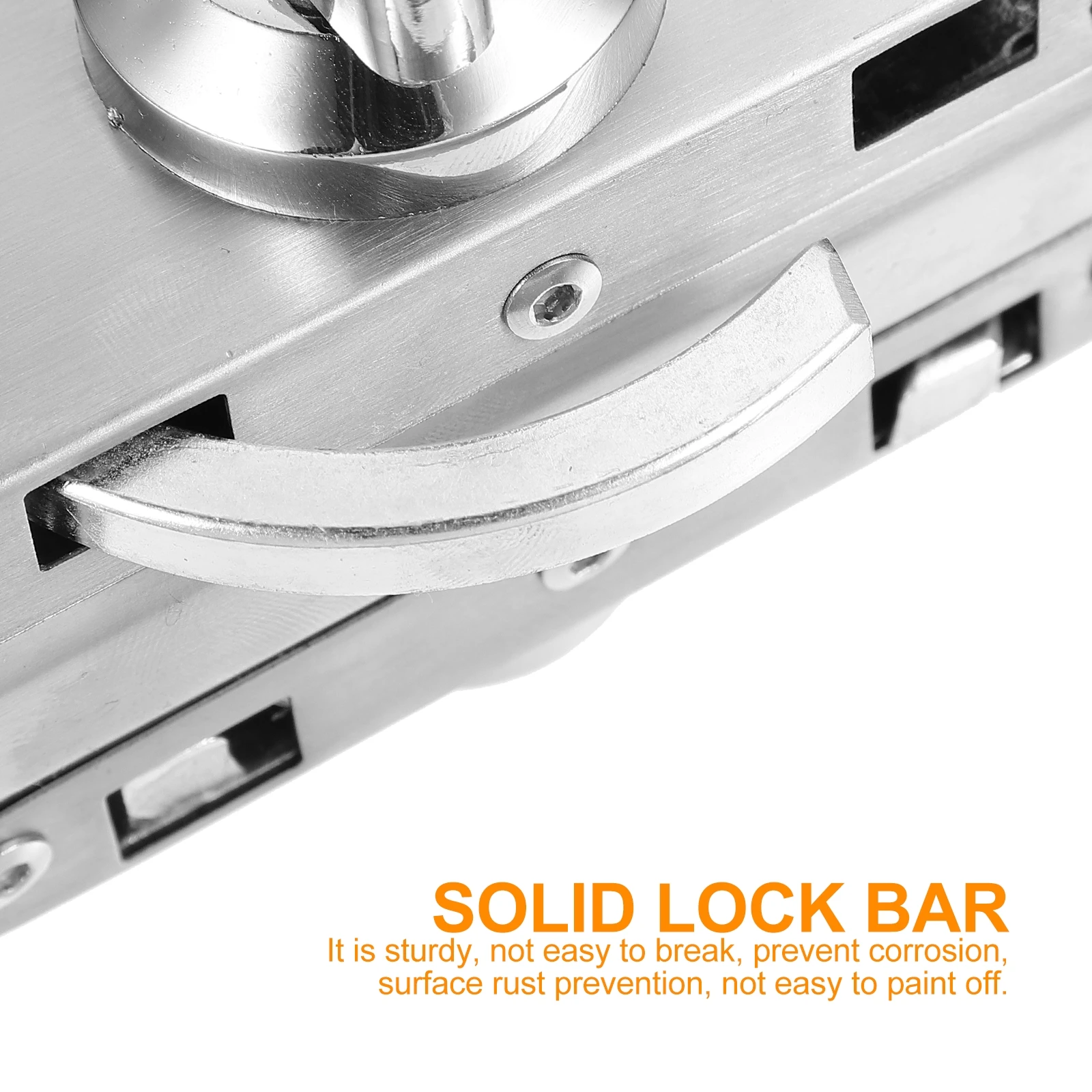 

Stainless Steel Door Lock Hasp Latch Glass Door Hasp Gate Sliding Exterior Easy Install Corrosion Resistant
