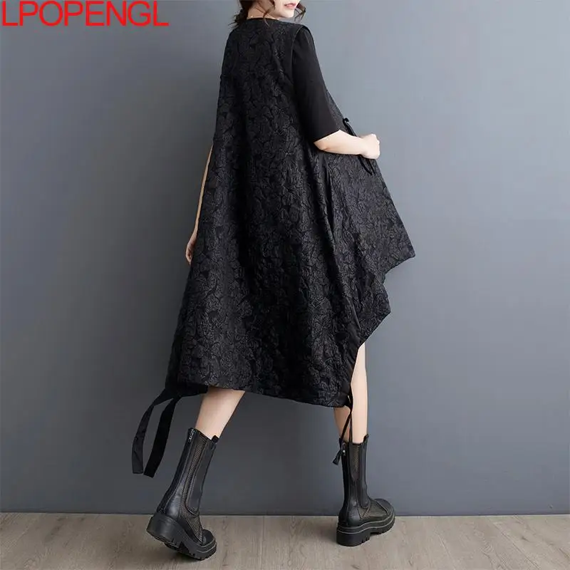 New Fashion Summer New Solid Color Irregular Sleeveless Long Cardigan Single Button Vest Versatile Loose Casual V-neck Top Women