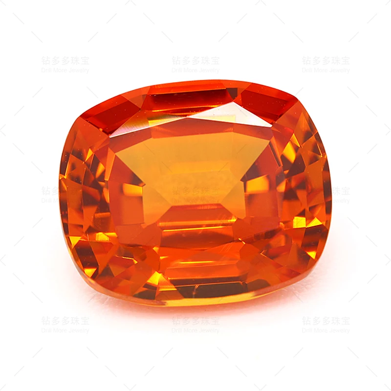 Laboratory Grown Orange Sapphire Sunset Orange Is An Optional Certificate For High Quality Jewelry Used In Inset Ring Necklaces