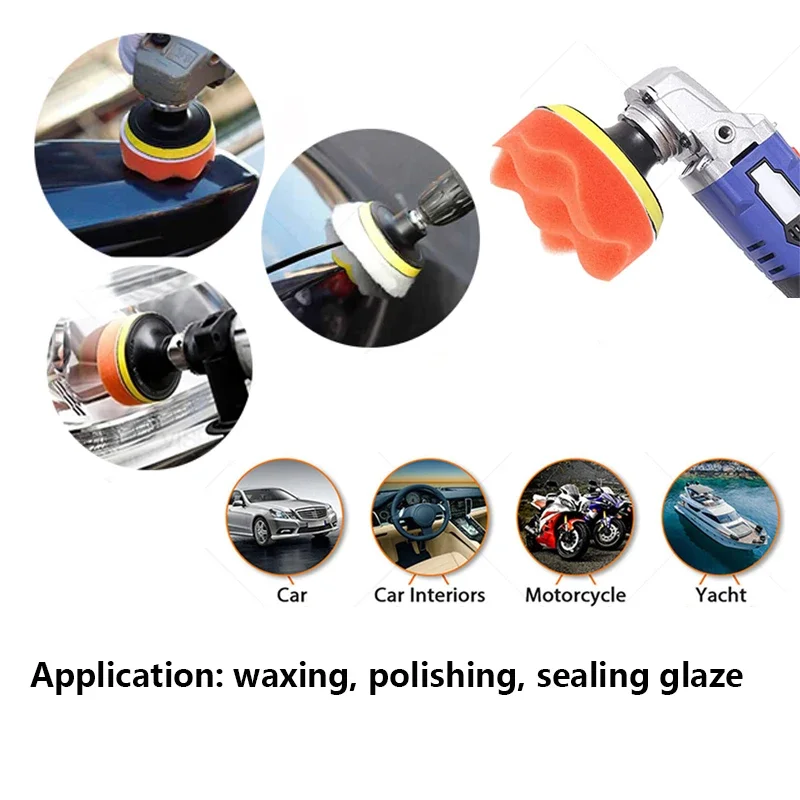 3/4/5/6/7inch Car Polishing Disc Self-Adhesive Buffing pad Waxing Sponge Wool Wheel Polishing Pad Headlight Repair Car Polish