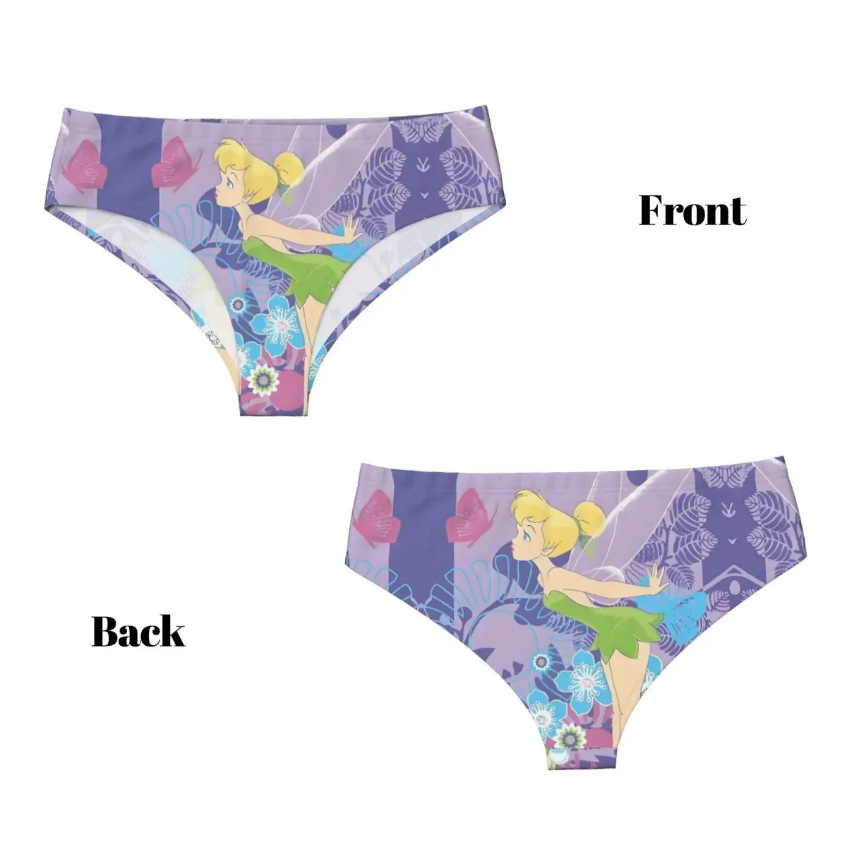 مخصص الكرتون تينكربيل سراويل قصيرة النساء الراحة تمتد مانغا الملابس الداخلية