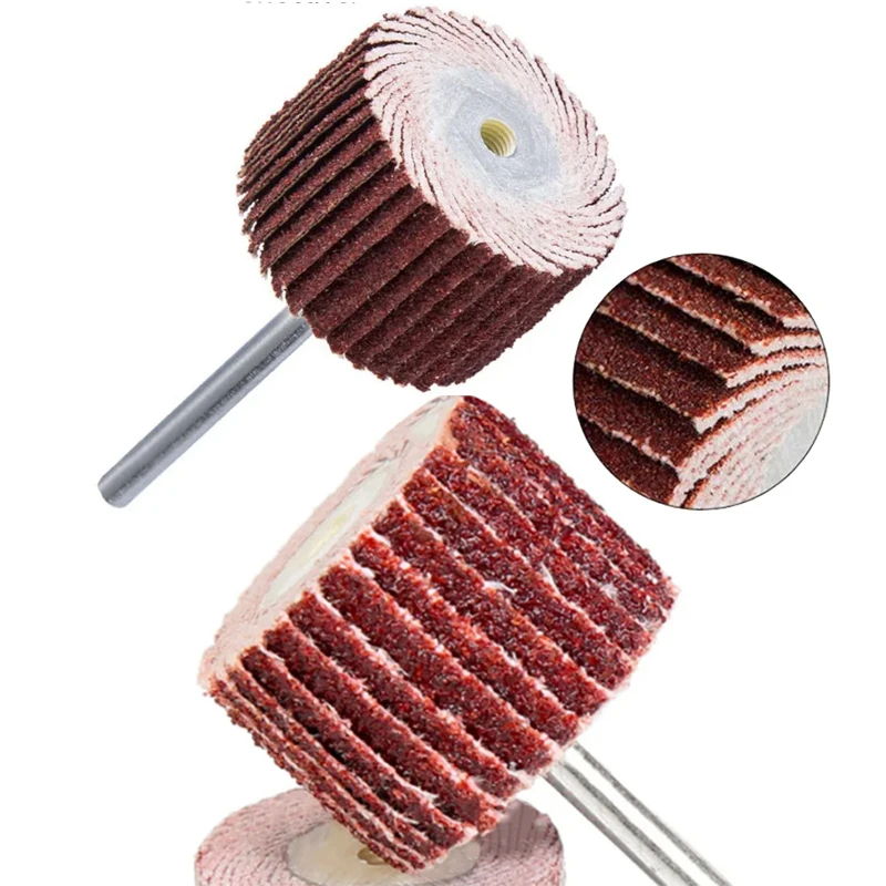 10-50Pcs 3mm Shank Grinding Wheel Head Sander Abrasive  Rotary Tools Sandpaper 80-600Grit Polishing Active Handle Impeller